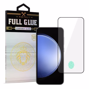 Tempered Glass Hard Full Glue 5D for Samsung Galaxy S23 Black (with fingerprint unlock)