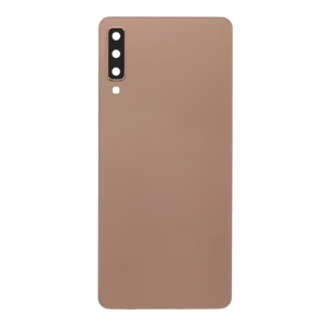 Задняя крышка Samsung A750 A7 2018 золотая (со стеклом камеры) OEM
