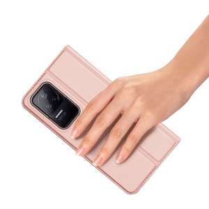 Dux Ducis Skin Pro atverams viedtālruņa apvalks Xiaomi Poco F4 5G rozā