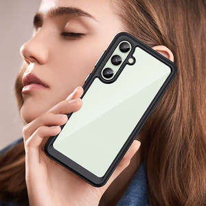 Kosmosa viedtālruņa apvalks ar gēla rāmi Samsung Galaxy S24 FE - melns