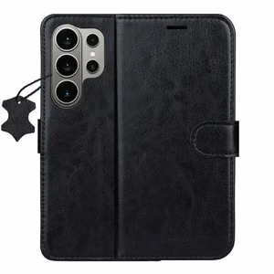 Smart Luxe ādas maciņš Samsung Galaxy S26 Ultra melns