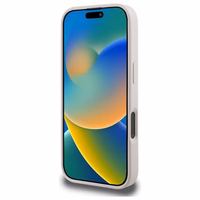 Guess 4G gredzena klasiskā logotipa magnētiskais viedtālruņa apvalks iPhone 16 Pro Max - rozā