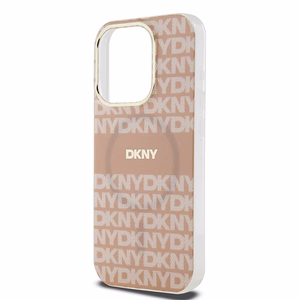 DKNY IML Mono un svītras Magnētiskais viedtālruņa apvalks iPhone 15 Pro - rozā