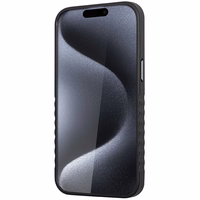 Audi īstas ādas viedtālruņa apvalks MagSafe iPhone 15 Pro Max - melns un sarkans