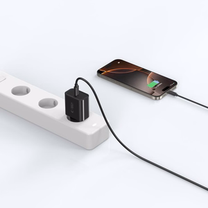 Tech-Protect NC20W USB-C 1 porta PD20W sienas lādētājs – melns
