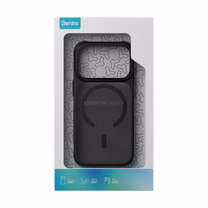 Benks Magnetic Mist maciņš ar metāla rāmi (C.K.FF.AP.BK.0073) iPhone 18 Pro Max/17 Pro Max, melns, ar kameras vadības pogu