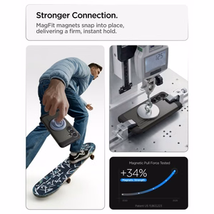 SPIGEN futrālis TOUGH ARMOR saderīgs ar MagSafe priekš SAMSUNG S26 gunmetal