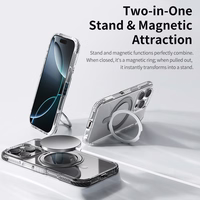 Rock Rotating Stand Crystal Series Magnētiskais Iphone 16 Pro melns