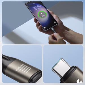 Joyroom Light-Speed sērijas S-A25 USB-C / USB-C 100W 1.2m kabelis - melns