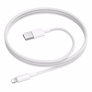 USB kabelis Borofone BX117 USB-A uz Lightning 1,0 m, balts