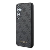 Guess 4G Metal Gold Logo viedtālruņa apvalks Samsung Galaxy S24 - melns
