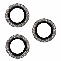 Aizsargstikls CIETĀS DIAMOND kamerai (OBJEKTĪVS) Iphone 16 Pro/16 Pro Max pelēks (3 objektīvi)