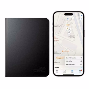 Hoco E91G izsekotājs saderīgs ar Apple FindMy karšu turētāja formā melns