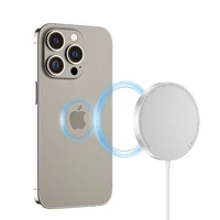 Tech-Protect QI15W-A30 MagSafe indukcijas lādētājs ar USB-C kabeli - sudraba