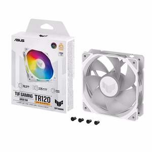 ASUS TUF GAMING TR120 ARGB REVERSE 1 gab. balts datora korpusa gaisa dzesētājs 12 cm