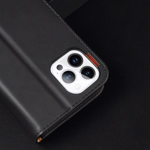 Dux Ducis Hivo ādas atverams vāciņš īstas ādas maks kartēm un dokumentiem iPhone 14 Pro Max brūna