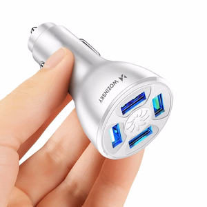 Wozinsky WCCAW 50W 4x USB-A QC automašīnas lādētājs - balts