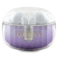 Guess Glitter Gradient TWS Bluetooth austiņas ar ENC uzlādes staciju - violeta