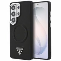 Guess maciņš Embossed Ring Triangle Logo MagSafe priekš Samsung Galaxy S26 Ultra melns