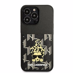 Karl Lagerfeld Karlimals Kartes viedtālruņa apvalks iPhone 13 Pro / iPhone 13 - melns