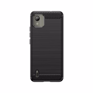 Carbon Case silikona viedtālruņa apvalks Nokia C110 - melns