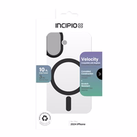 Incipio Velocity MagSafe - maciņš iPhone 16 (Clear / melns)