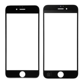 LCD ekrāna stikls Apple iPhone 6S ar rāmi un OCA melns V2 ORG