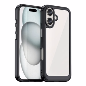 Outer Space viedtālruņa apvalks ar gēla rāmi iPhone 16 Plus - melns
