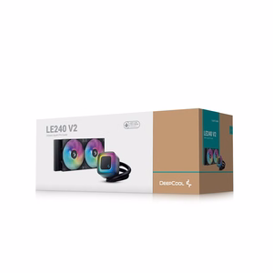 DeepCool LE240 V2 Processor All-in-one liquid cooler 12 cm melns