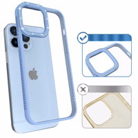 Kingxbar Sparkle Series viedtālruņa apvalks iPhone 13 Pro ar kristāliem aizmugures vāks zilas krāsas