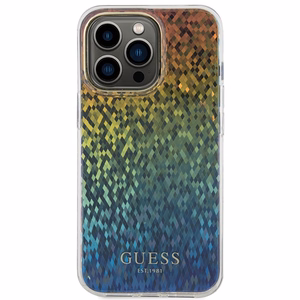 Guess IML Faceted Mirror Disco Iridescent case for iPhone 15 Pro Max - multicolored