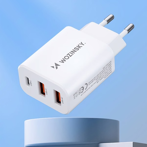 Wozinsky CWCUCW 30W USB-C 2x USB-A сетевое зарядное устройство - белый