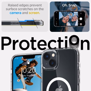 Spigen Ultra Hybrid Magnētiskais apvalks ar MagSafe iPhone 14 - caurspīdīgs/balts