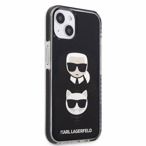 Karl Lagerfeld KLHCP13STPE2TK iPhone 13 mini 5,4 "melns cietais apvalks Karl & Choupette Head