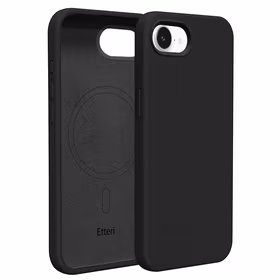 Etteri Silikona Mag maciņš for iPhone 16e / 17e melns