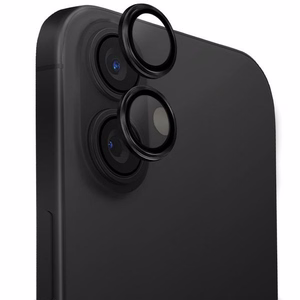Uniq Optix alumīnija kameras lēcas aizsargs iPhone 16 / 16 Plus ar aplikatoru - melns
