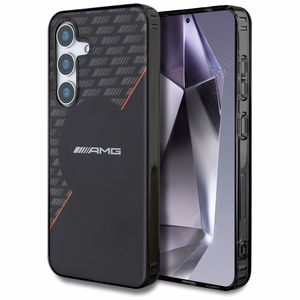 AMG dubultslāņu rombu MagSafe apvalks Samsung Galaxy S25 - melns/raudons (m)