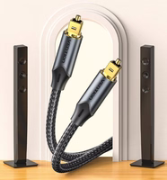 Vention optiskais audio kabelis, pīts, 10 m, melns