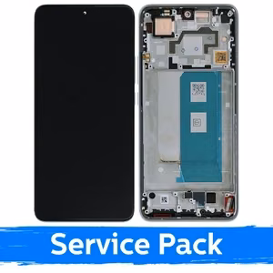 LCD displejs, saderīgs ar Xiaomi Poco F5 Pro 5G ar rāmi / balts (Service Pack)