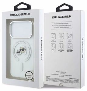 Case Karl Lagerfeld IML K&CH Heads Metal Frame MagSafe Apple iPhone 17 Pro