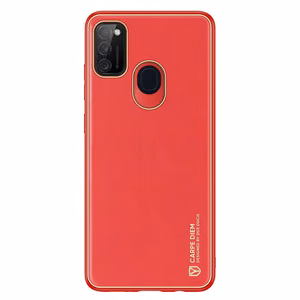 Dux Ducis Yolo elegantais vāciņš no mīksta TPU un PU ādas Samsung Galaxy M30s sarkans