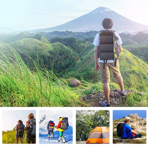 Choetech SC001 saules bateriju salokāms lādētājs 19W 2x USB-A - melns