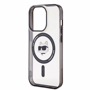 Karl Lagerfeld KLHMP15XHCHNOTK iPhone 15 Pro Max 6.7" caurspīdīgs cietais apvalks IML Choupette's Head MagSafe