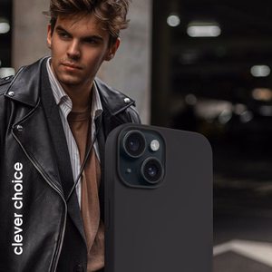 Crong Color Cover Magnetic MagSafe vāciņš ierīcei iPhone 15 Plus, melns