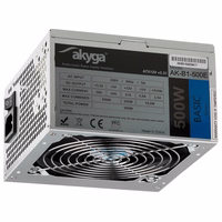 Akyga AK-B1-500E barošanas bloks 500 W 20+4 pin ATX ATX pelēks