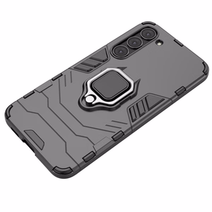 Ring Armor viedtālruņa apvalks Samsung Galaxy S23+ bruņots pārsegs magnētiskais turētājs gredzens melns