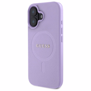 Guess Saffiano Magnētiskais Viedtālruņa apvalks iPhone 16 - violets