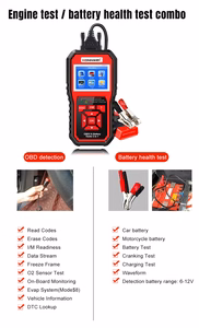 Konnwei KW870 OBD2 diagnostikas skeneris un akumulatoru testeris