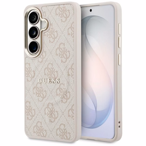 Guess maciņš 4G Embossed Ring MagSafe priekš Samsung Galaxy S26 rozā