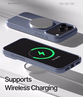 Korpuss Mercury Pure Magsafe Silicon Case Apple iPhone 17 Pro Max lavandrs pelēks